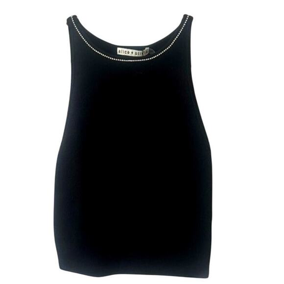 Alice + Olivia - Val Crystal Fringe Cutout Tank - Picture 6 of 9